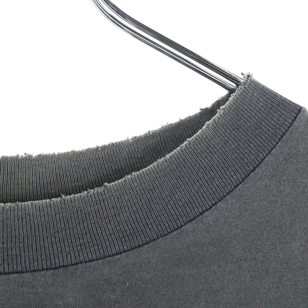 VINTAGE(ヴィンテージ) 90s METALLIOCA NINJA STAR 両面プリント 半袖 クルーネック Tシャツ ピンホール フェード グレー