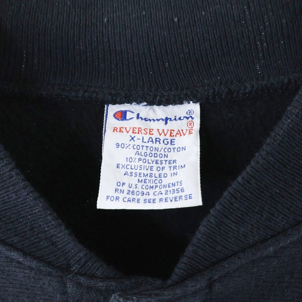 CHAMPION(チャンピオン) 90s REVERSE WEAVE 刺繍タグ フルスナップ ジャケット ブラック
