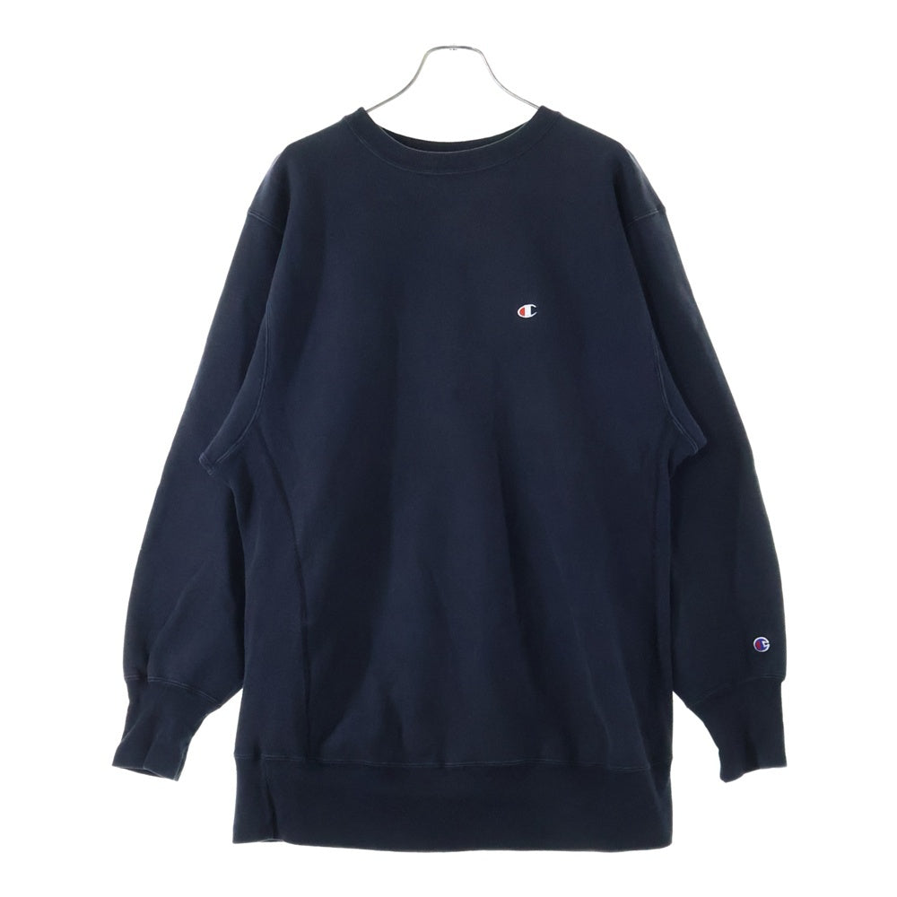 CHAMPION(チャンピオン) 90s 刺繍トリコタグ リバースウィーブ スウェット トレーナー 目あり ブラック