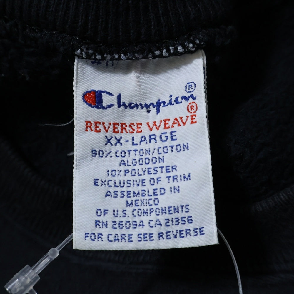 CHAMPION(チャンピオン) 90s 刺繍トリコタグ リバースウィーブ スウェット トレーナー 目あり ブラック