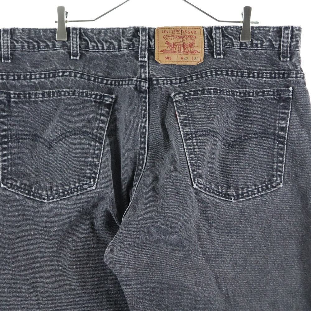 Levi's(リーバイス) 90s 505 先染め ブラックデニム ジーンズ テーパード バギー カットオフ ブラック