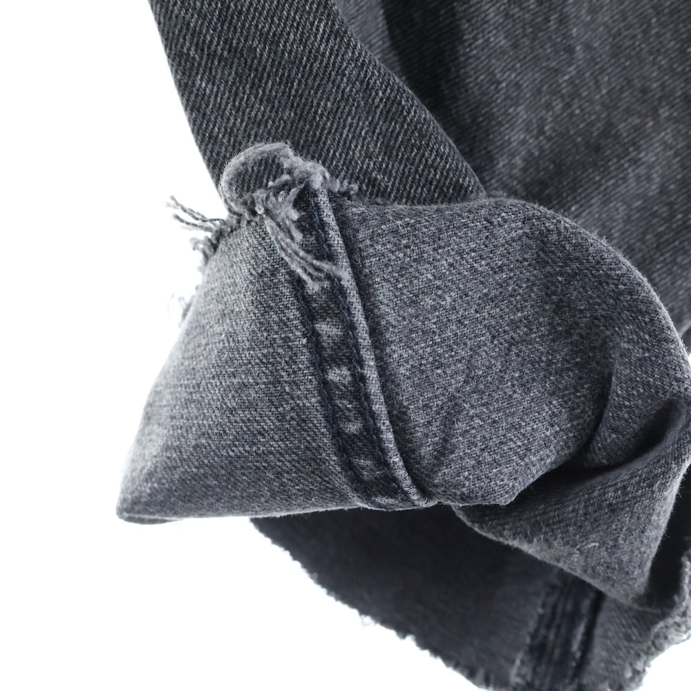 Levi's(リーバイス) 90s 505 先染め ブラックデニム ジーンズ テーパード バギー カットオフ ブラック