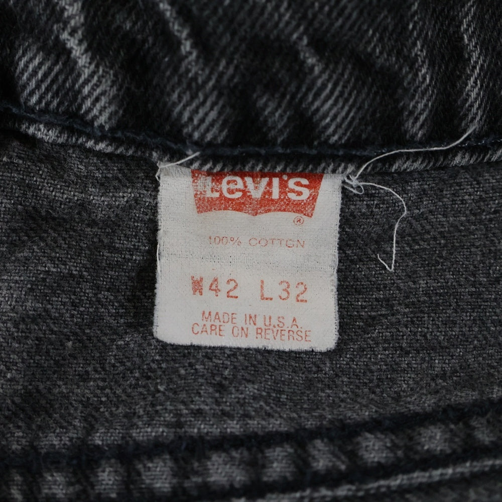 Levi's(リーバイス) 90s 505 先染め ブラックデニム ジーンズ テーパード バギー カットオフ ブラック
