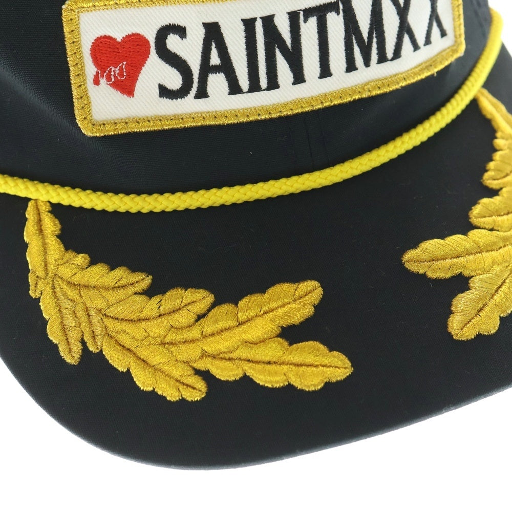 SAINT MICHAEL(セントマイケル) 25AW メッシュキャップ トラッカーキャップ ロープキャップ ワッペン ブラック SM-HR1-0000-095