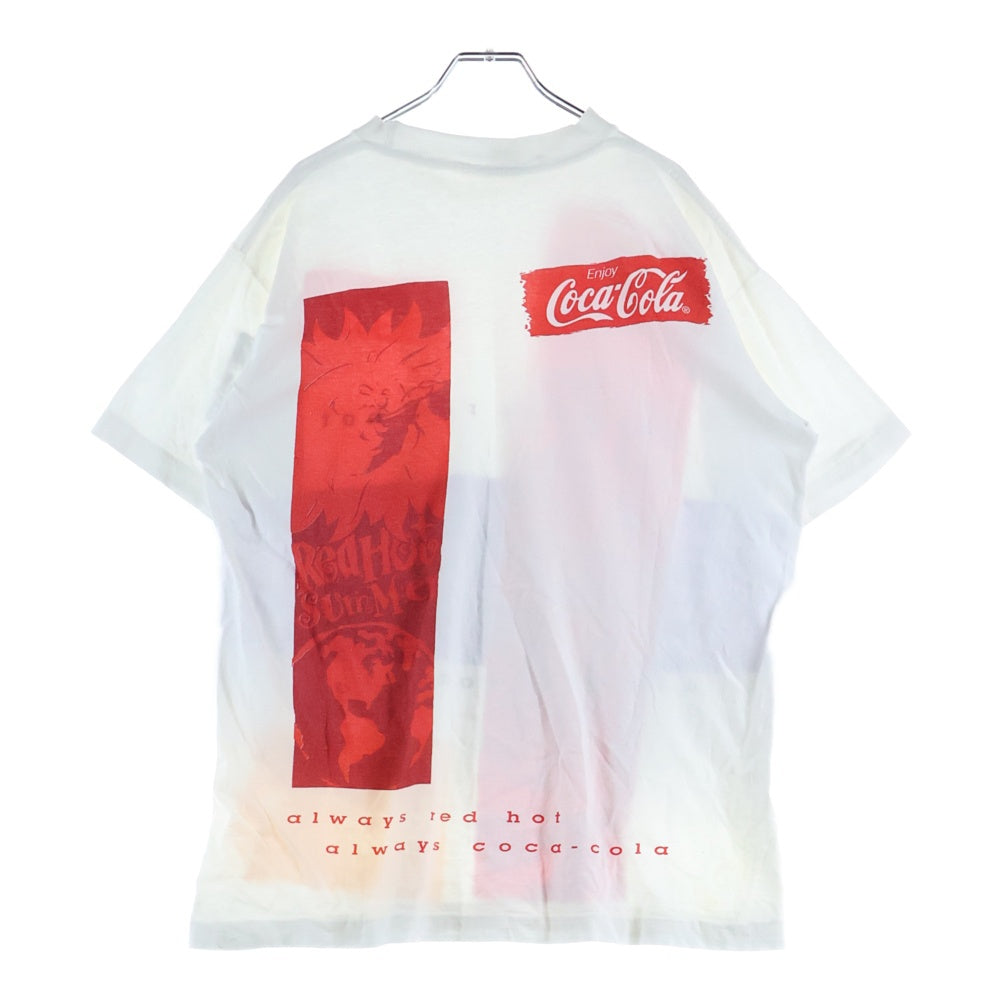 VINTAGE(ヴィンテージ) 90s Coca-Cola Red Hot Summer 企業Tシャツ 半袖 クルーネック Tシャツ ホワイト