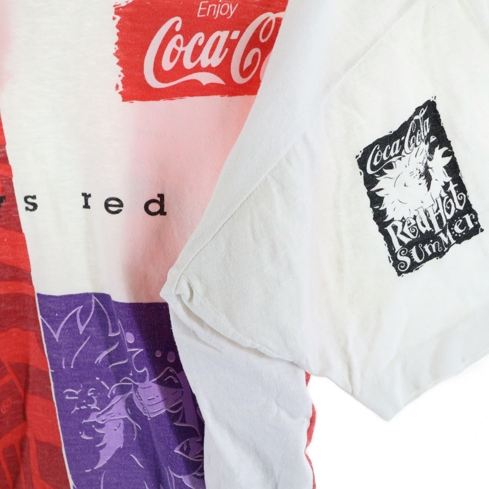 VINTAGE(ヴィンテージ) 90s Coca-Cola Red Hot Summer 企業Tシャツ 半袖 クルーネック Tシャツ ホワイト