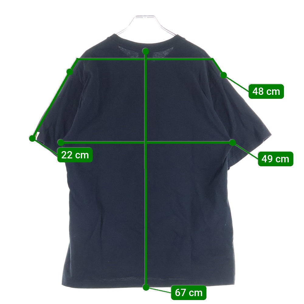 A BATHING APE(アベイシングエイプ) 25ss ×Rolling stones リップタンプリント 半袖 クルーネック Tシャツ ブラック 001TEL231908C