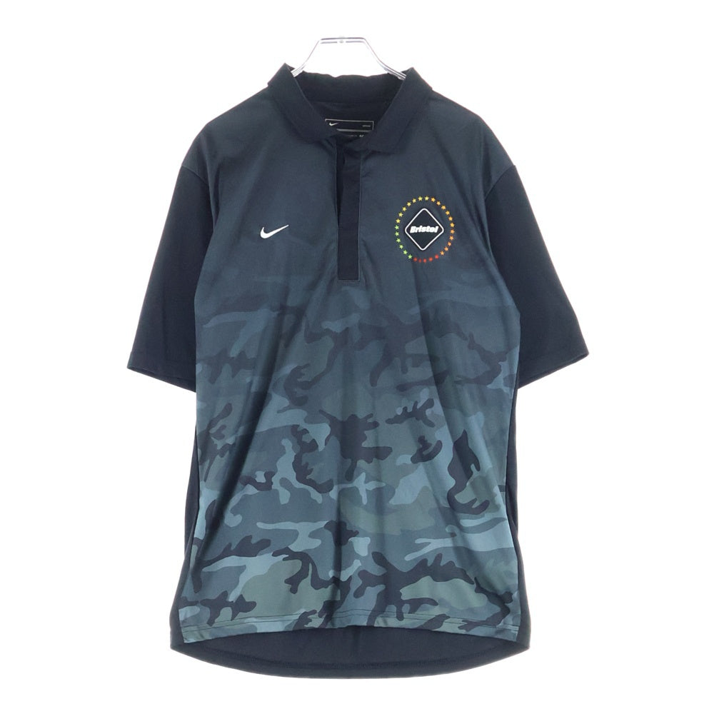 F.C.R.B./F.C.Real Bristol/FCRB(エフシーアールビー/エフシーレアルブリストル) ×NIKE RI-FIT S/S GAME SHIRT ナイキ ロゴラバープリント 半袖 ゲームシャツ ブラック 577349-014