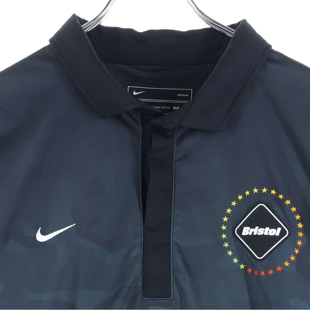 F.C.R.B./F.C.Real Bristol/FCRB(エフシーアールビー/エフシーレアルブリストル) ×NIKE RI-FIT S/S GAME SHIRT ナイキ ロゴラバープリント 半袖 ゲームシャツ ブラック 577349-014
