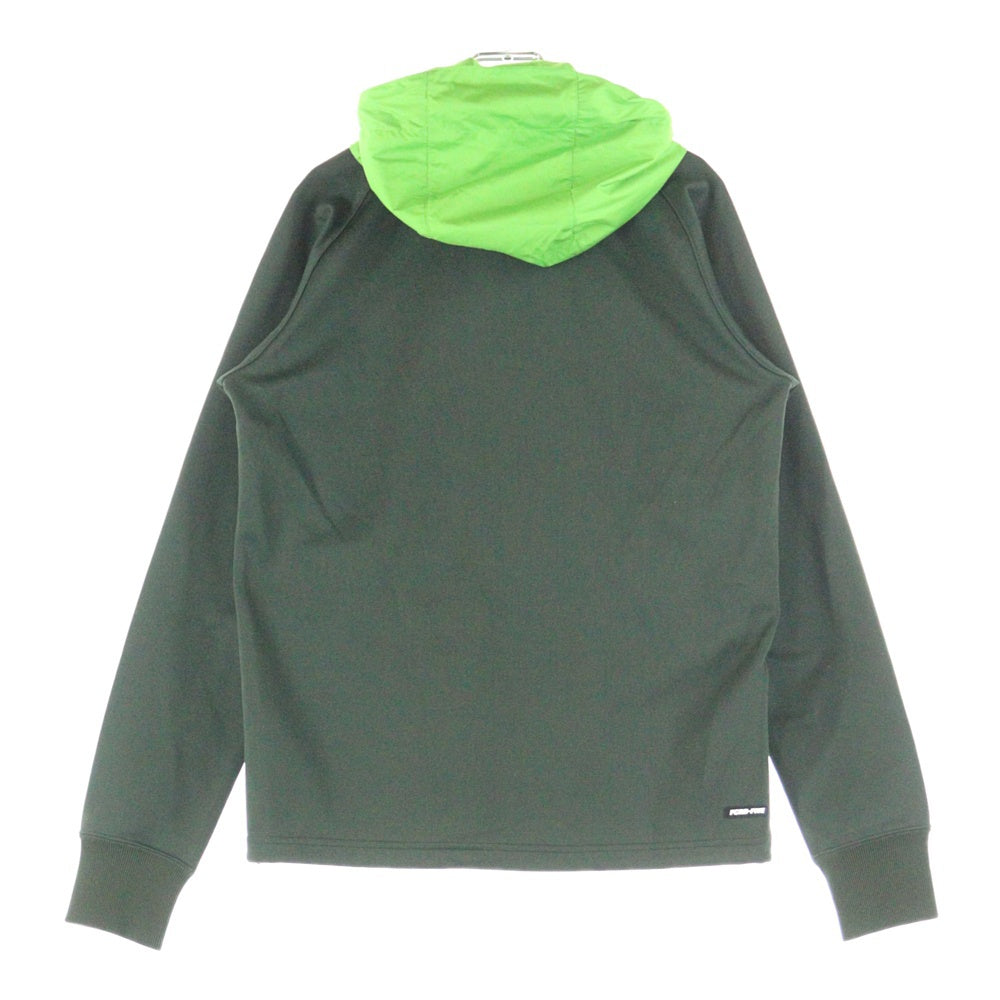 F.C.R.B./F.C.Real Bristol/FCRB(エフシーアールビー/エフシーレアルブリストル) ×NIKE ロゴラバープリント フード切替 ジップアップパーカー グリーン 534639-313