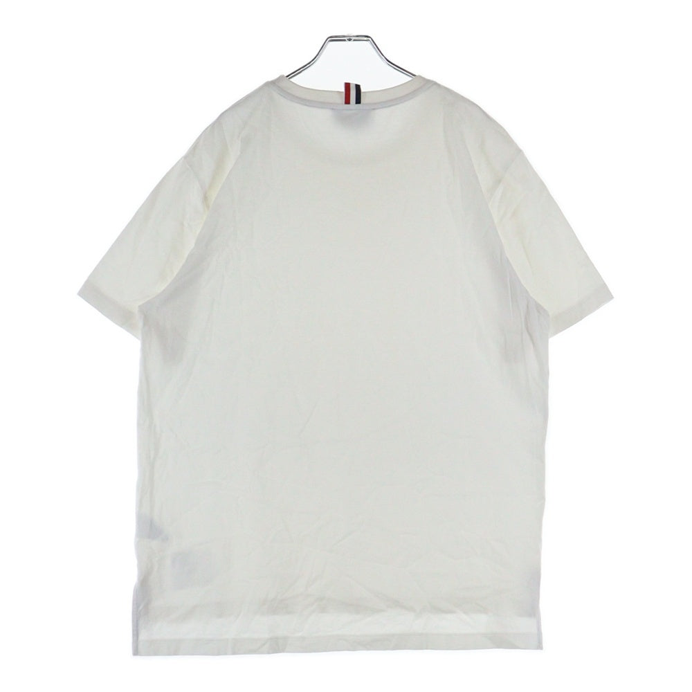 THOM BROWNE(トムブラウン) サイドスリッド クルーネック 半袖Tシャツ ホワイト MJS067A-00042100