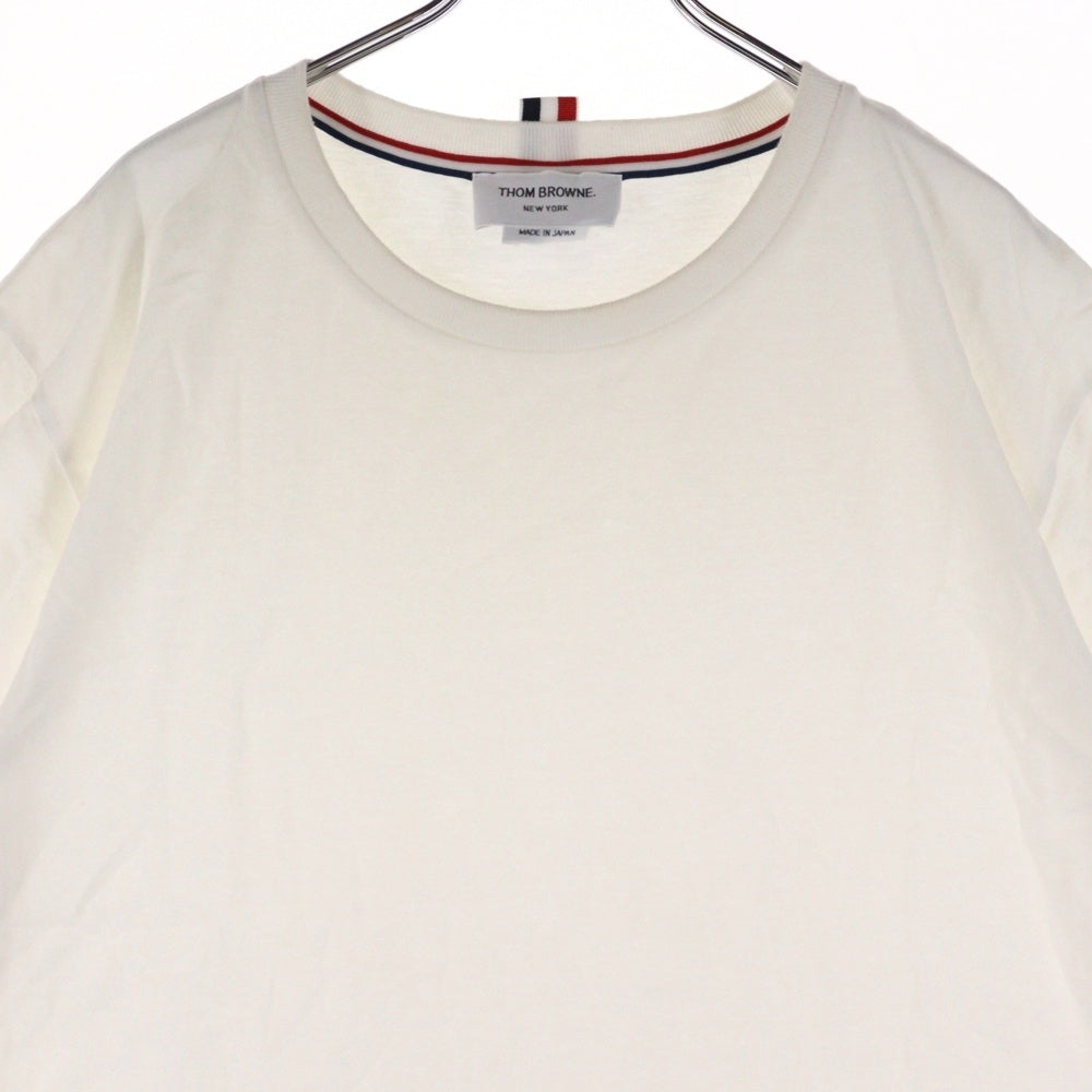 THOM BROWNE(トムブラウン) サイドスリッド クルーネック 半袖Tシャツ ホワイト MJS067A-00042100
