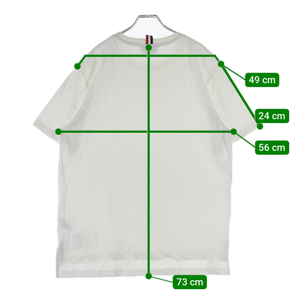 THOM BROWNE(トムブラウン) サイドスリッド クルーネック 半袖Tシャツ ホワイト MJS067A-00042100