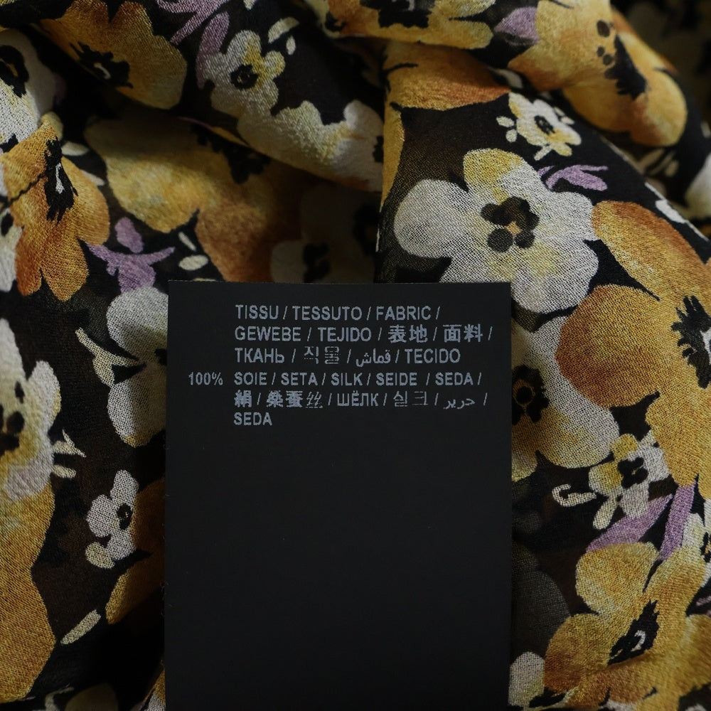 SAINT LAURENT PARIS(サンローランパリ) フラワー総柄 シルク ワンピース イエロー 659577 レディース