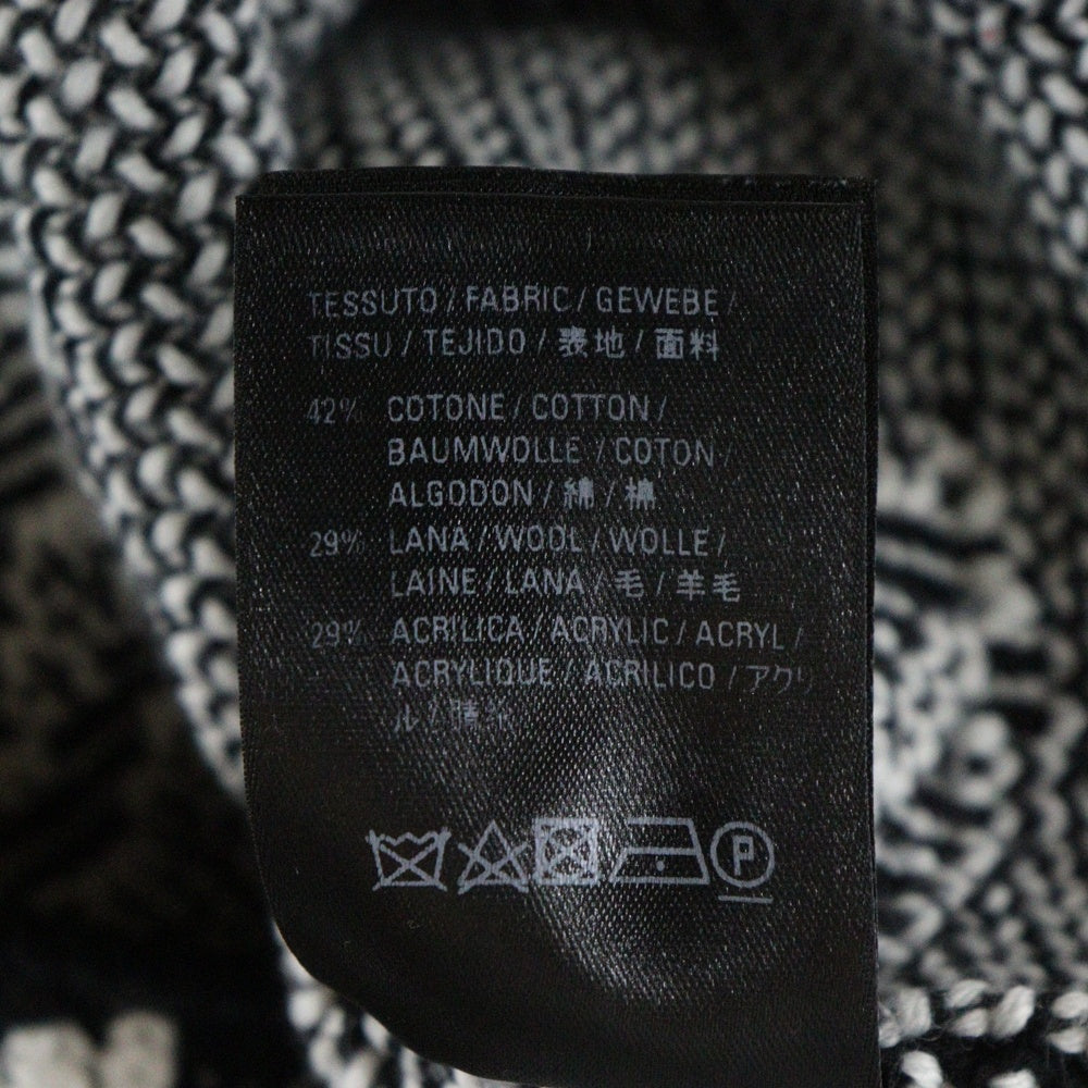 BALENCIAGA(バレンシアガ) 20AW CREWNECK 3D SCRIBBLE KNIT SWEATER クルーネック スクリブルニットセーター ブラック/ホワイト 628730 T3180 レディース