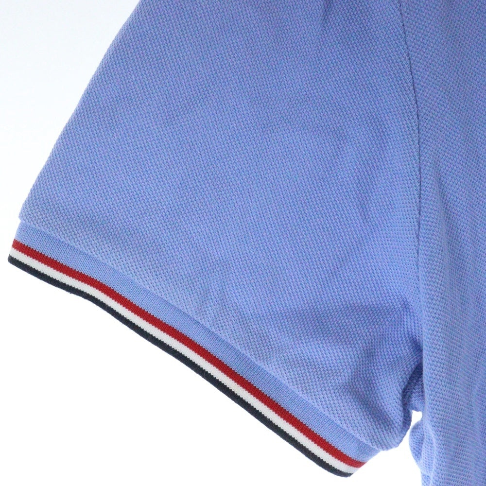 MONCLER(モンクレール) AGLIA POLO MANICA CORTA 胸ロゴワッペン 半袖ポロシャツ ブルー E10918345600