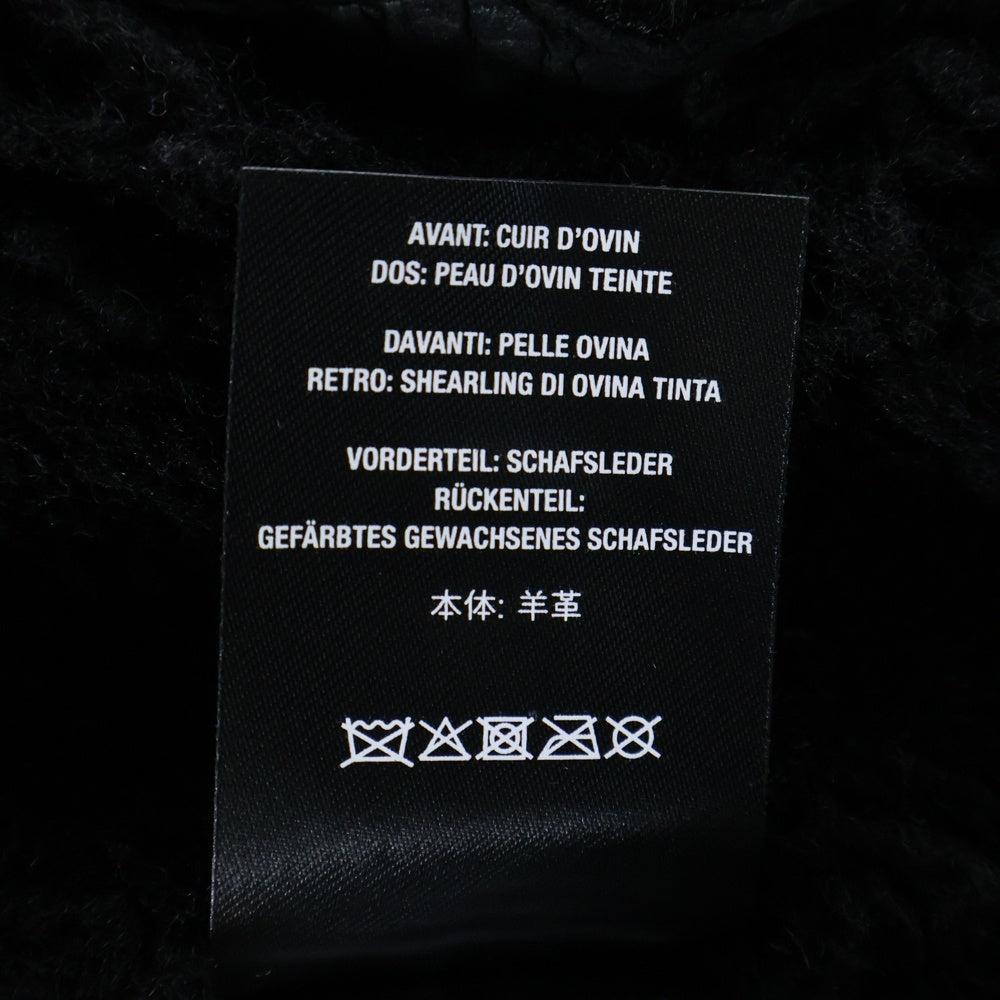 SCHOTT(ショット) 23AW ×Supreme Shearling Bomber シュプリーム シアリング ボンバー ジップアップ レザージャケット ブラック J91F23