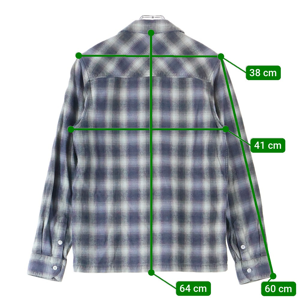 WTAPS(ダブルタップス) ROKUDENASHI 長袖シャツ ネルシャツ チェック グレー 102GWDT-SHM03