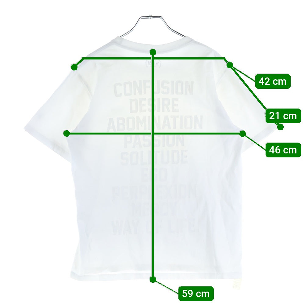 WTAPS(ダブルタップス) フロントロゴ プリント 袖刺繍 半袖 クルーネック Tシャツ ホワイト