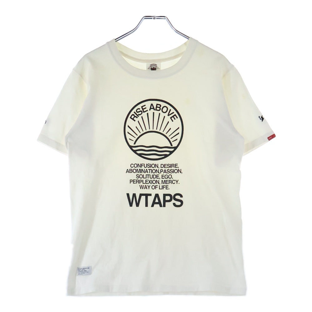 WTAPS(ダブルタップス) ×BULLINK RISE ABOVE プリント 半袖 クルーネック Tシャツ ホワイト