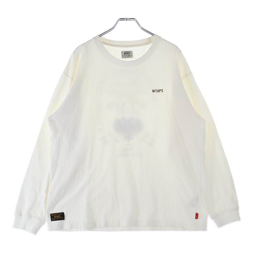 WTAPS(ダブルタップス) DESIGN LS HERALDRY 長袖 クルーネック Tシャツ ホワイト 171ATDT-CSM07