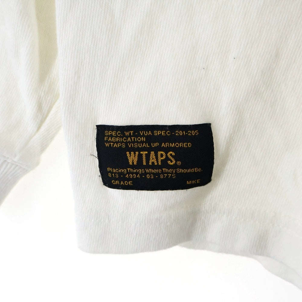 WTAPS(ダブルタップス) DESIGN LS HERALDRY 長袖 クルーネック Tシャツ ホワイト 171ATDT-CSM07