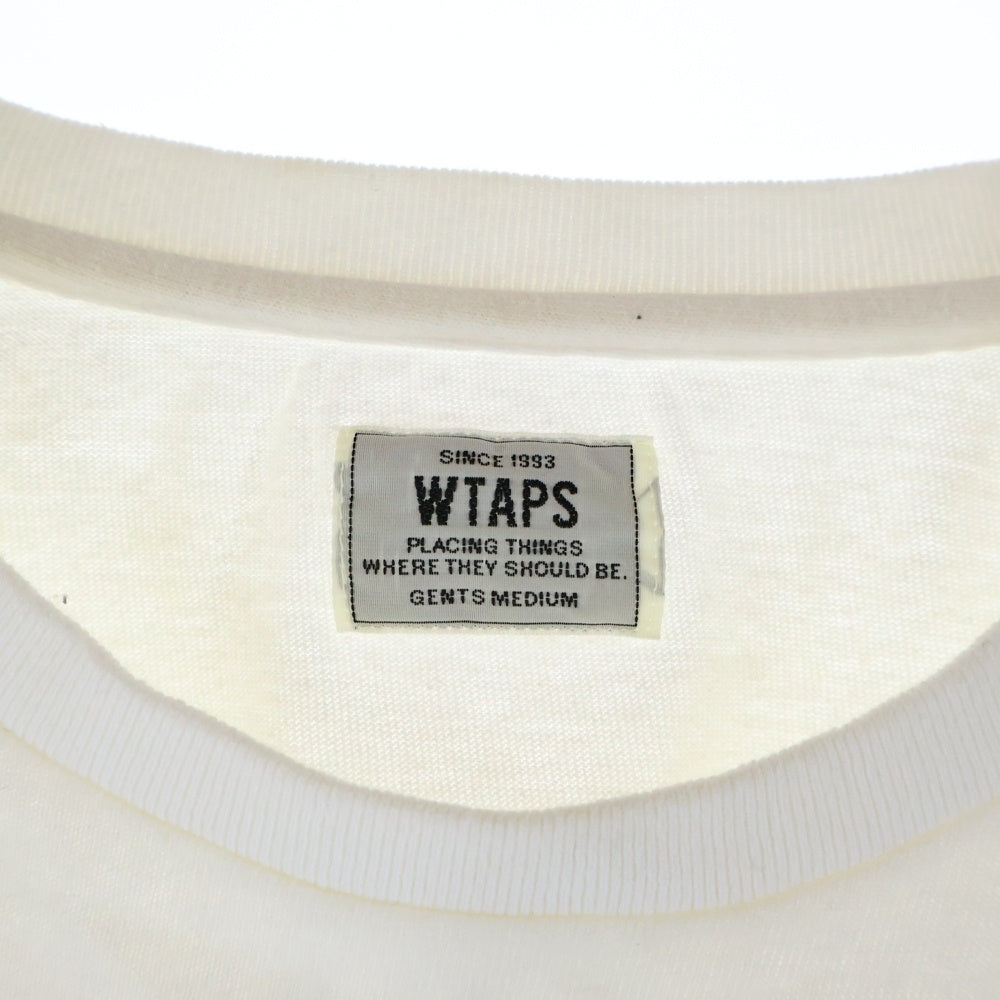 WTAPS(ダブルタップス) DESIGN LS HERALDRY 長袖 クルーネック Tシャツ ホワイト 171ATDT-CSM07