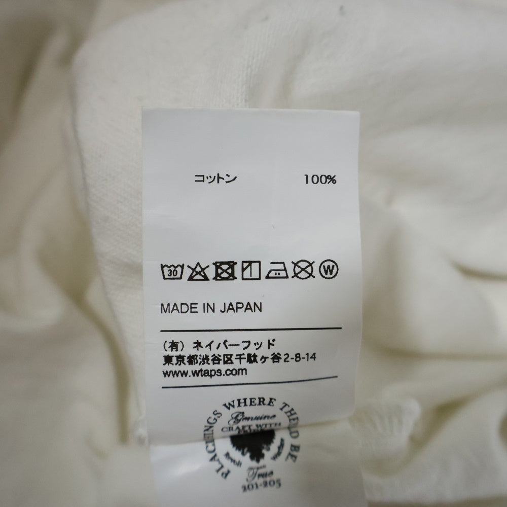 WTAPS(ダブルタップス) DESIGN LS HERALDRY 長袖 クルーネック Tシャツ ホワイト 171ATDT-CSM07