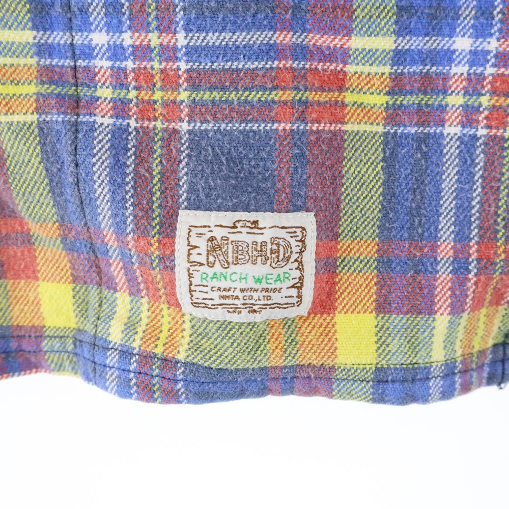 NEIGHBORHOOD(ネイバーフッド) CLASS-5 NEL 長袖シャツ コットンシャツ ボタン チェック マルチカラー 131SECFN-SHM01