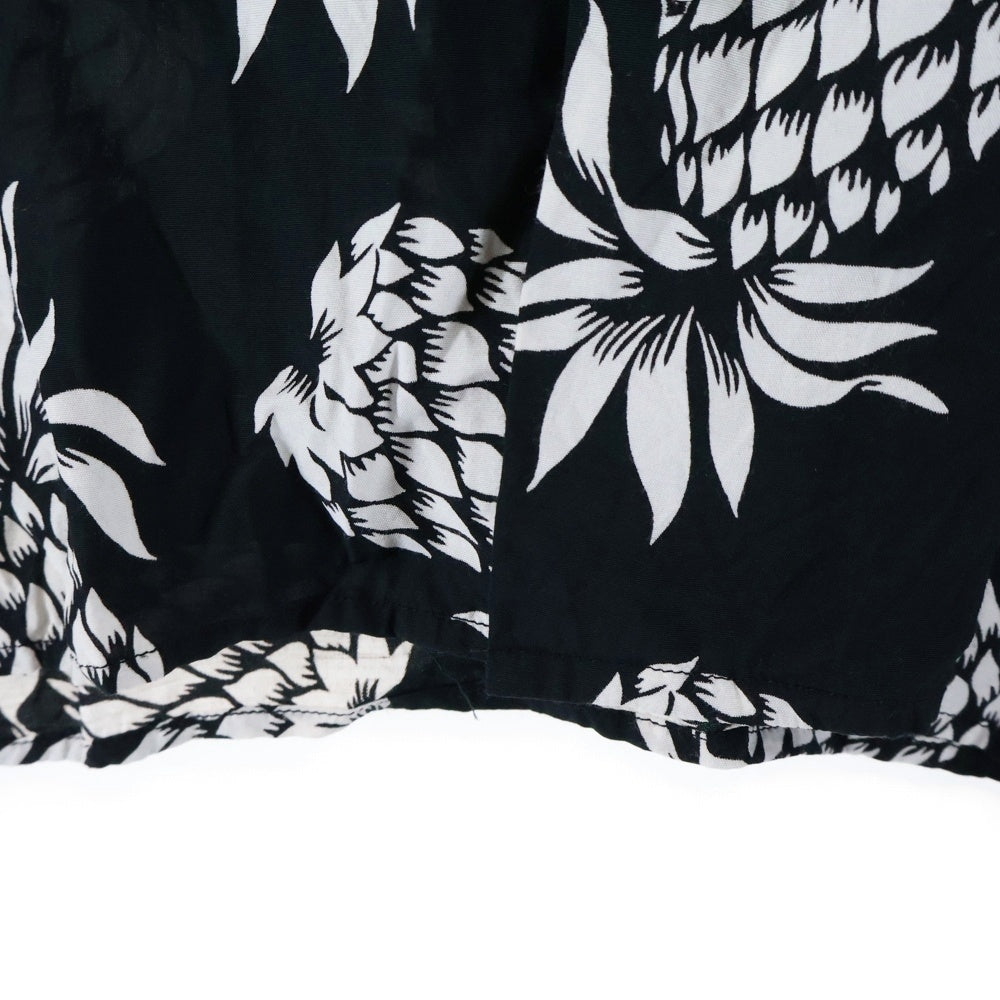 SOPHNET.(ソフネット) パイナップル総柄 長袖シャツ ブラック SOPH-189077