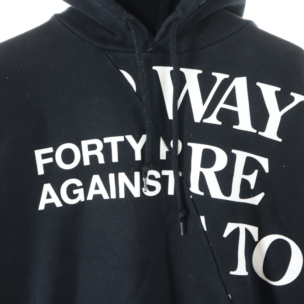 FPAR/FORTY PERCENTS AGAINST RIGHTS(フォーティーパーセント アゲインストライツ) 両面プリント プルオーバーパーカー ブラック