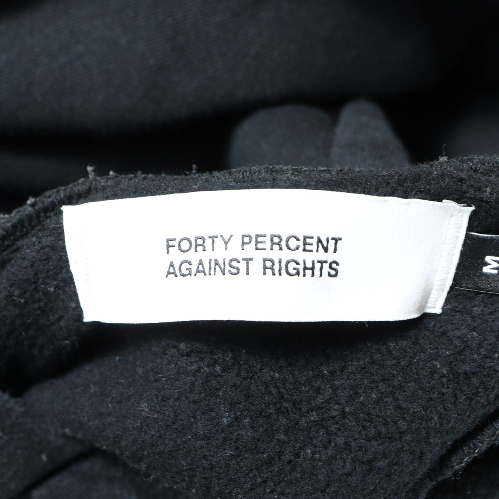 FPAR/FORTY PERCENTS AGAINST RIGHTS(フォーティーパーセント アゲインストライツ) 両面プリント プルオーバーパーカー ブラック