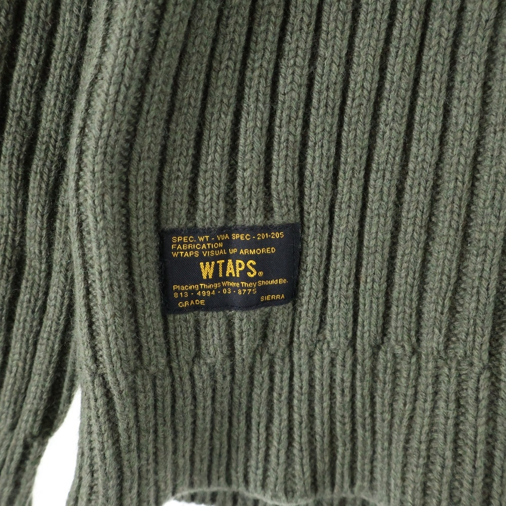 WTAPS(ダブルタップス) 14AW 142MADT-KNM02 YOUTHFUL DAYZ COMMANDER SEWATER WOOL クルーネック 長袖ニット セーター カーキ