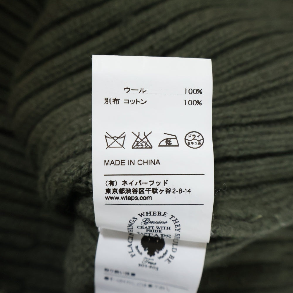 WTAPS(ダブルタップス) 14AW 142MADT-KNM02 YOUTHFUL DAYZ COMMANDER SEWATER WOOL クルーネック 長袖ニット セーター カーキ