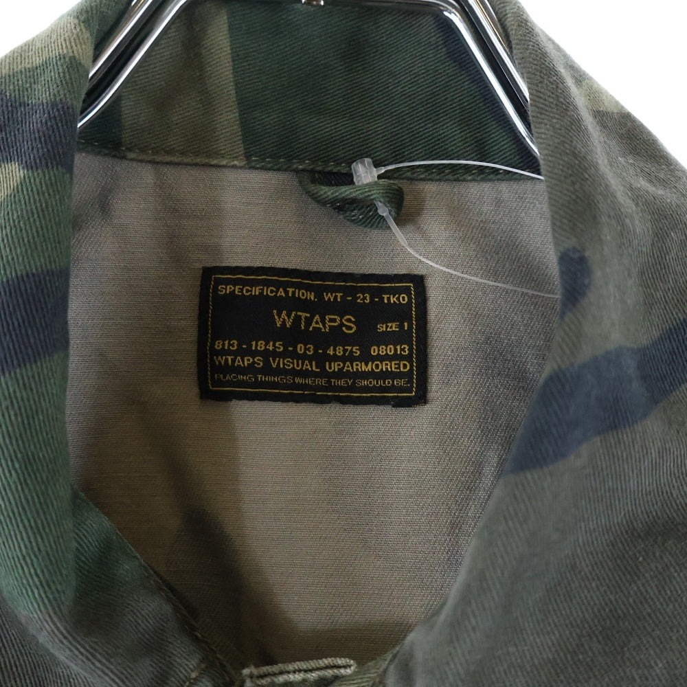 WTAPS(ダブルタップス) 16AW 162LTDT-SHM02 HBT LS 02 SHIRT ミリタリーカモフラ長袖シャツジャケット カーキ