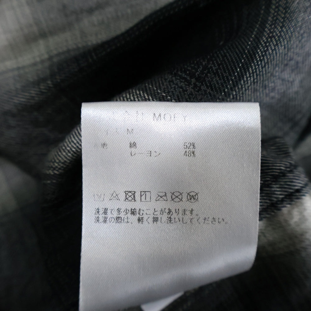 SEQUEL(シークエル) 24SS OMBRE CHECK BIG SIZE SHIRT オンブレチェックビッグシャツ グレー