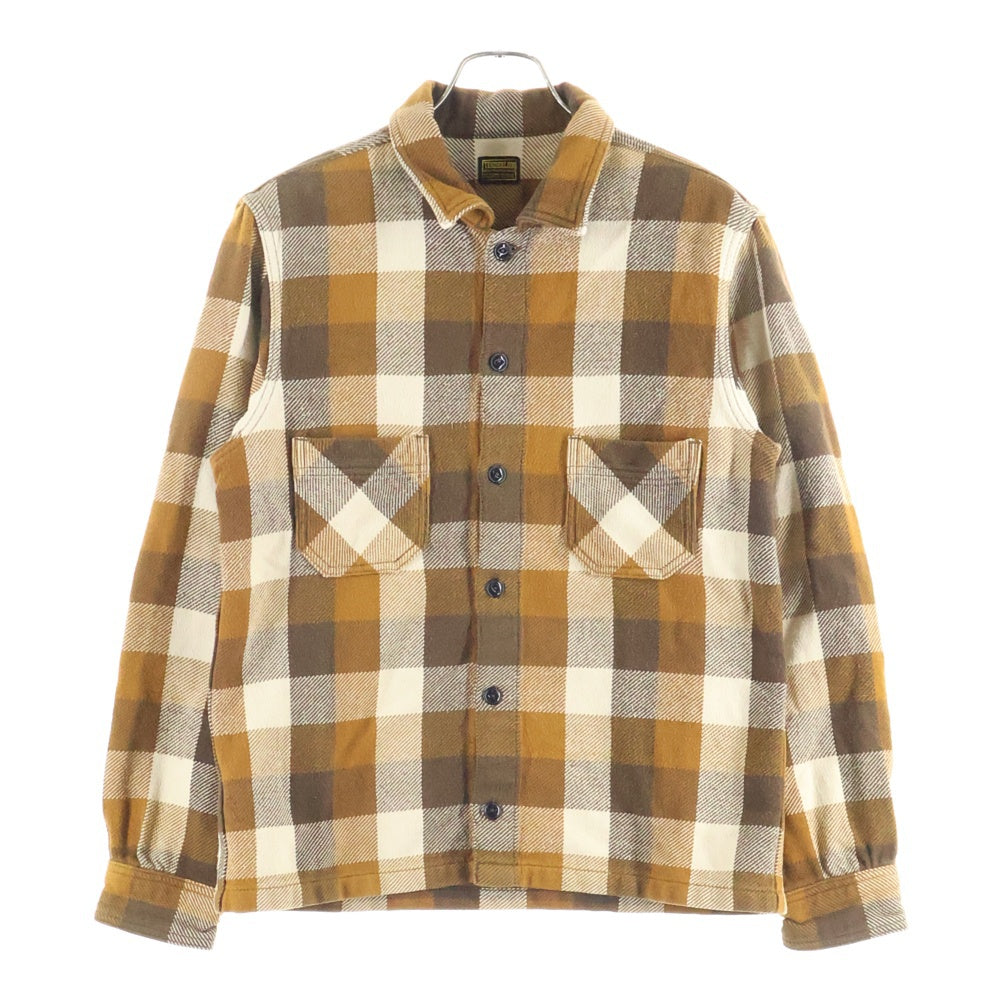 TENDERLOIN(テンダーロイン) チェック フランエル 長袖シャツ ブラウン
