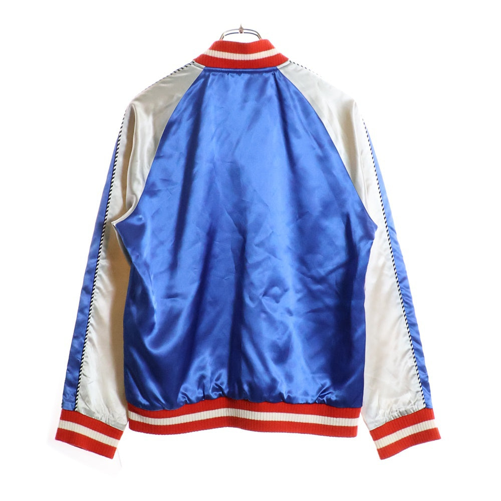 BEDWIN & THE HEARTBREAKERS(ベドウィンアンドザハートブレーカーズ) フロント刺繍 スーベニアジャケット ブルー