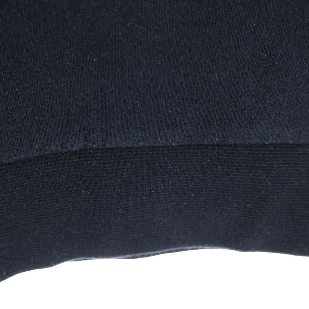 WTAPS(ダブルタップス) フロントロゴフェルト クルーネック 長袖スウェット ブラック