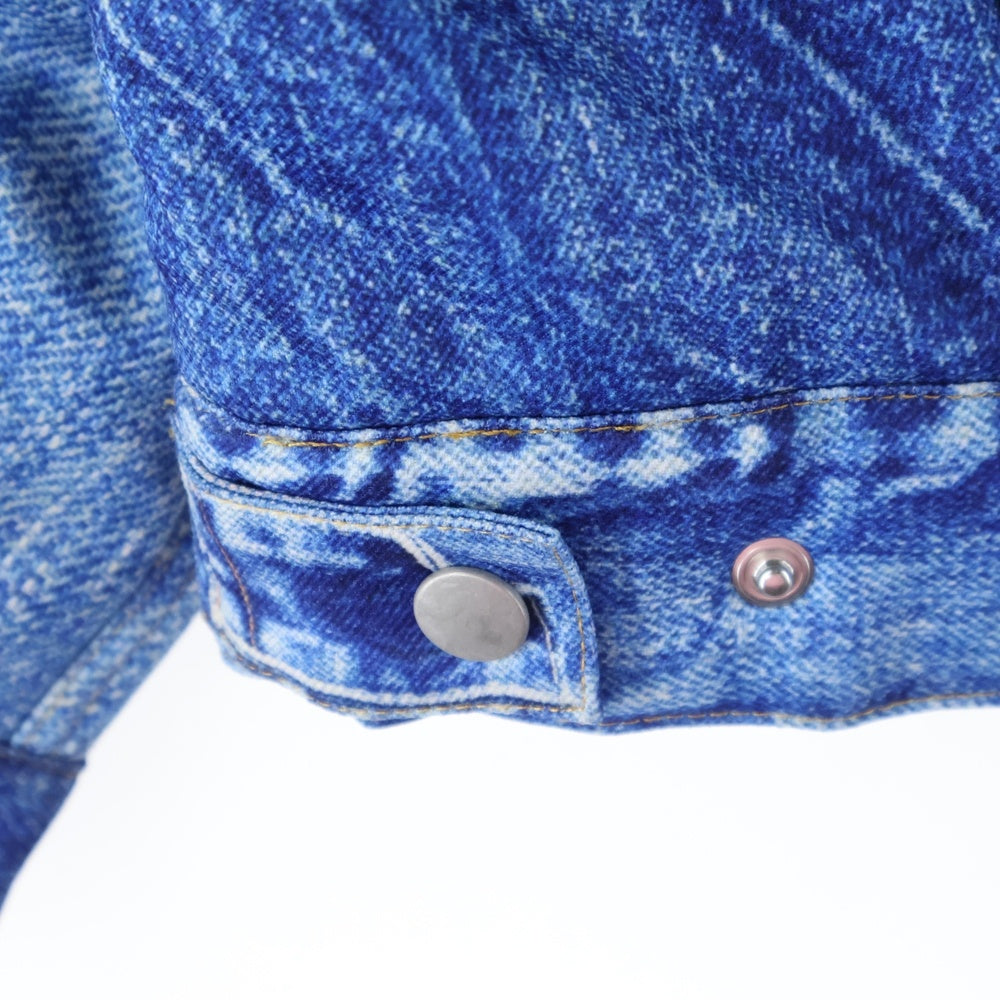 TALKING ABOUT THE ABSTRACTION(トーキング アバウト ザ アブストラクション) 2nd Type デニム転写 中綿ジャケット インディゴ NPT-J-001