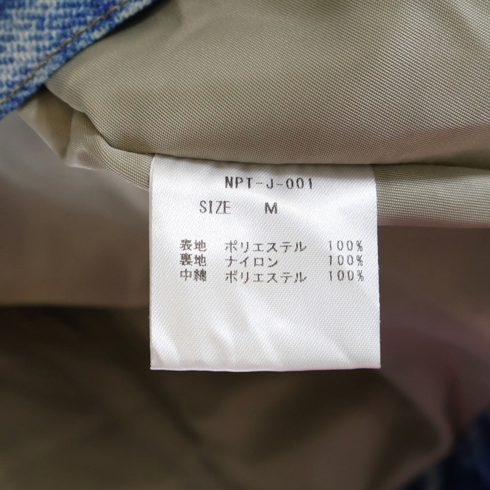 TALKING ABOUT THE ABSTRACTION(トーキング アバウト ザ アブストラクション) 2nd Type デニム転写 中綿ジャケット インディゴ NPT-J-001