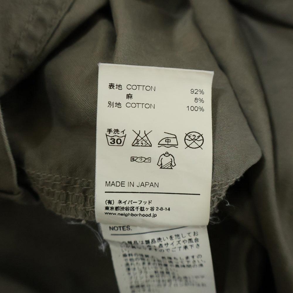 NEIGHBORHOOD(ネイバーフッド) フロント刺繍 長袖 ワークシャツ カーキ 131OANH-SHM02