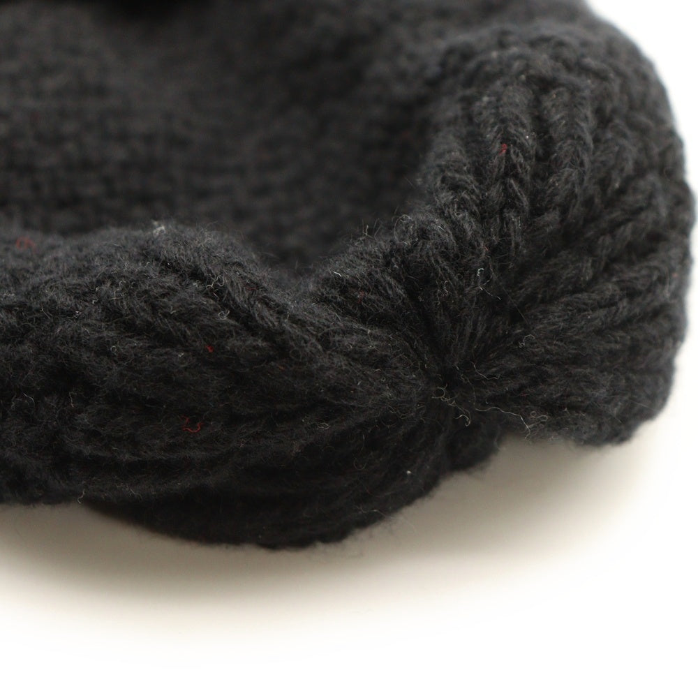 CHANEL(シャネル) ココマーク フロントロゴ ビーニー ニットキャップ ブラック