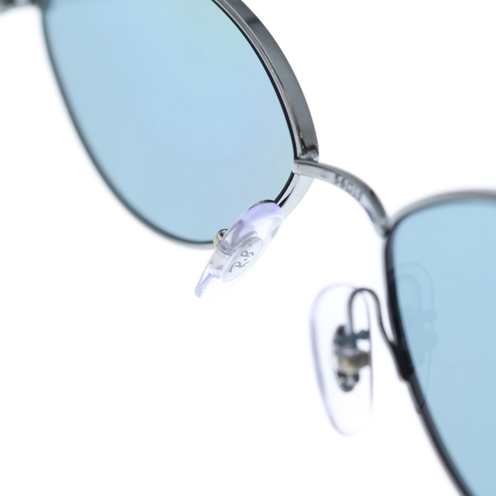 Ray Ban(レイバン) サングラス オーバル メタル ポリッシュ ブルーレンズ ブラック RB3757