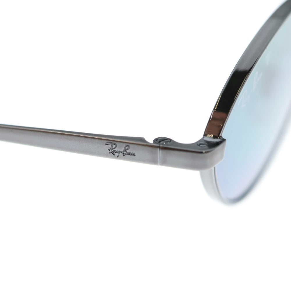 Ray Ban(レイバン) サングラス オーバル メタル ポリッシュ ブルーレンズ ブラック RB3757