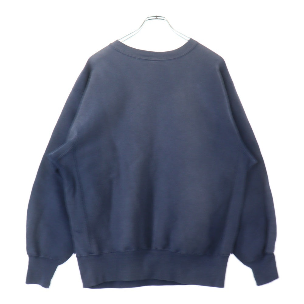 CHAMPION(チャンピオン) 90s MICHIGAN カレッジロゴプリント リバースウィーブ クルーネック長袖スウェット ネイビー