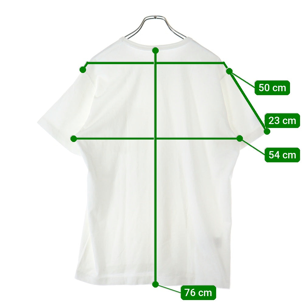 CHROME HEARTS(クロムハーツ) Y NOT 胸ポケットロゴ刺繍 半袖 クルーネック Tシャツ ホワイト