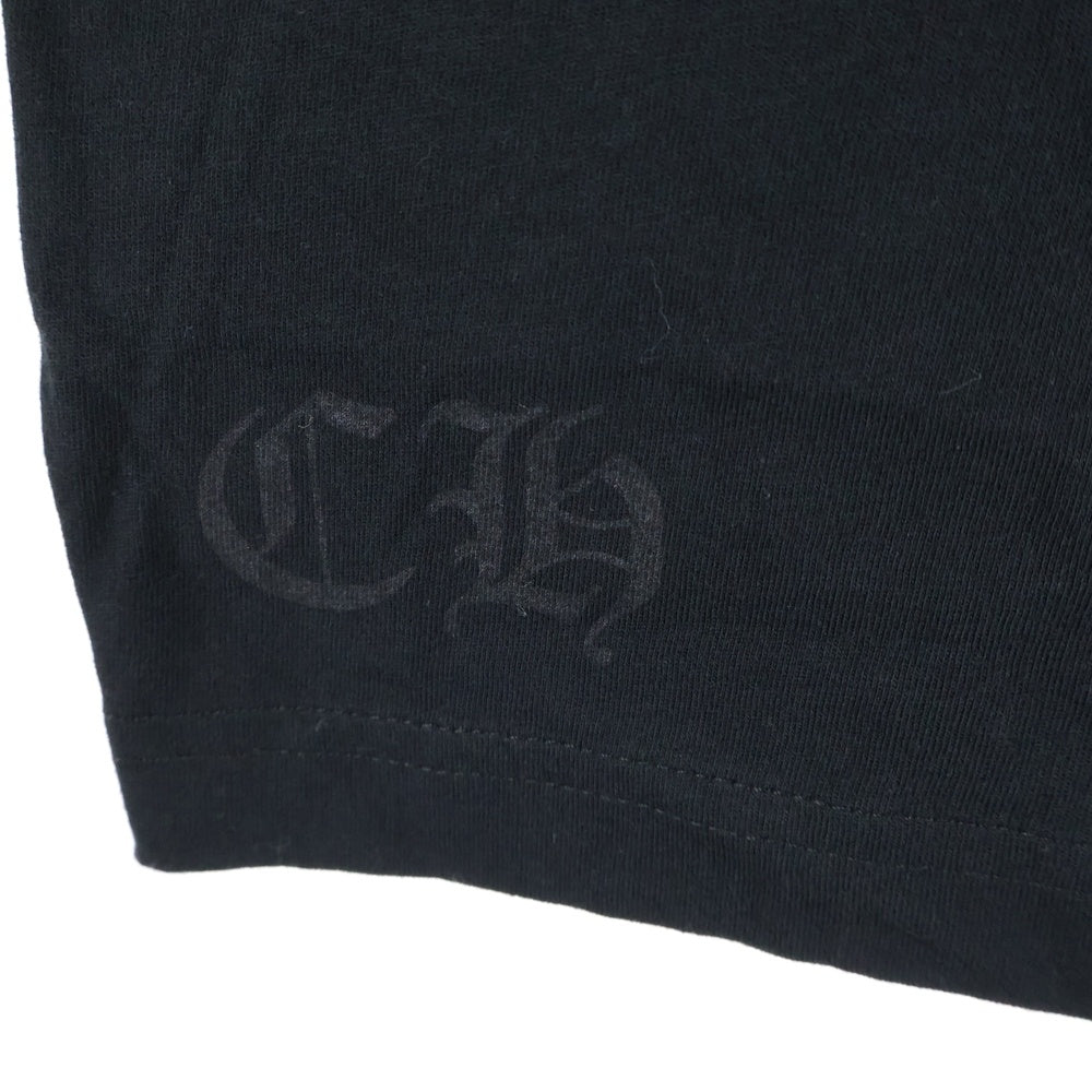 CHROME HEARTS(クロムハーツ) マイアミ限定 バックホースシュー プリント 半袖 クルーネック Tシャツ ブラック