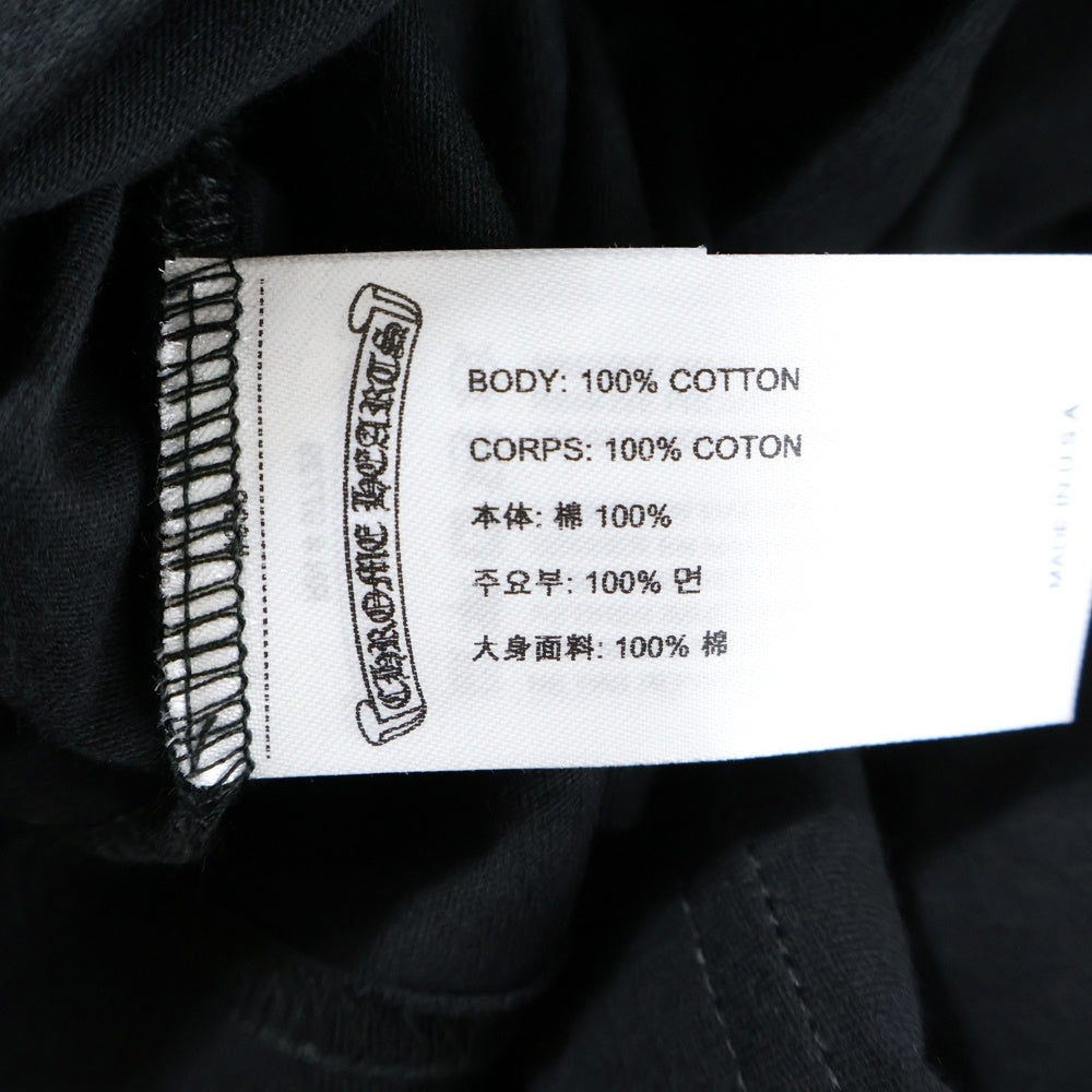 CHROME HEARTS(クロムハーツ) マイアミ限定 バックホースシュー プリント 半袖 クルーネック Tシャツ ブラック