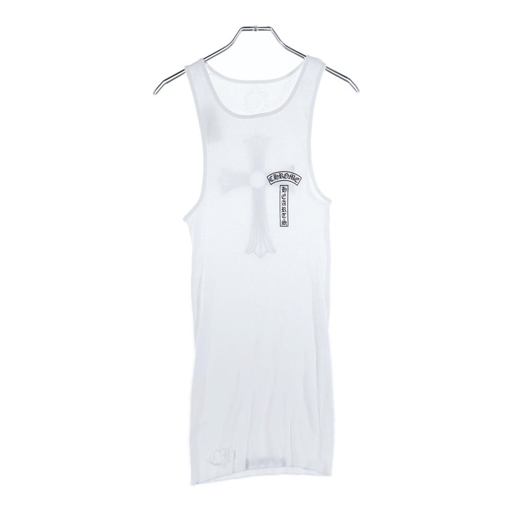CHROME HEARTS(クロムハーツ) バッククロスプリントリブタンクトップ RIB TANK ホワイト